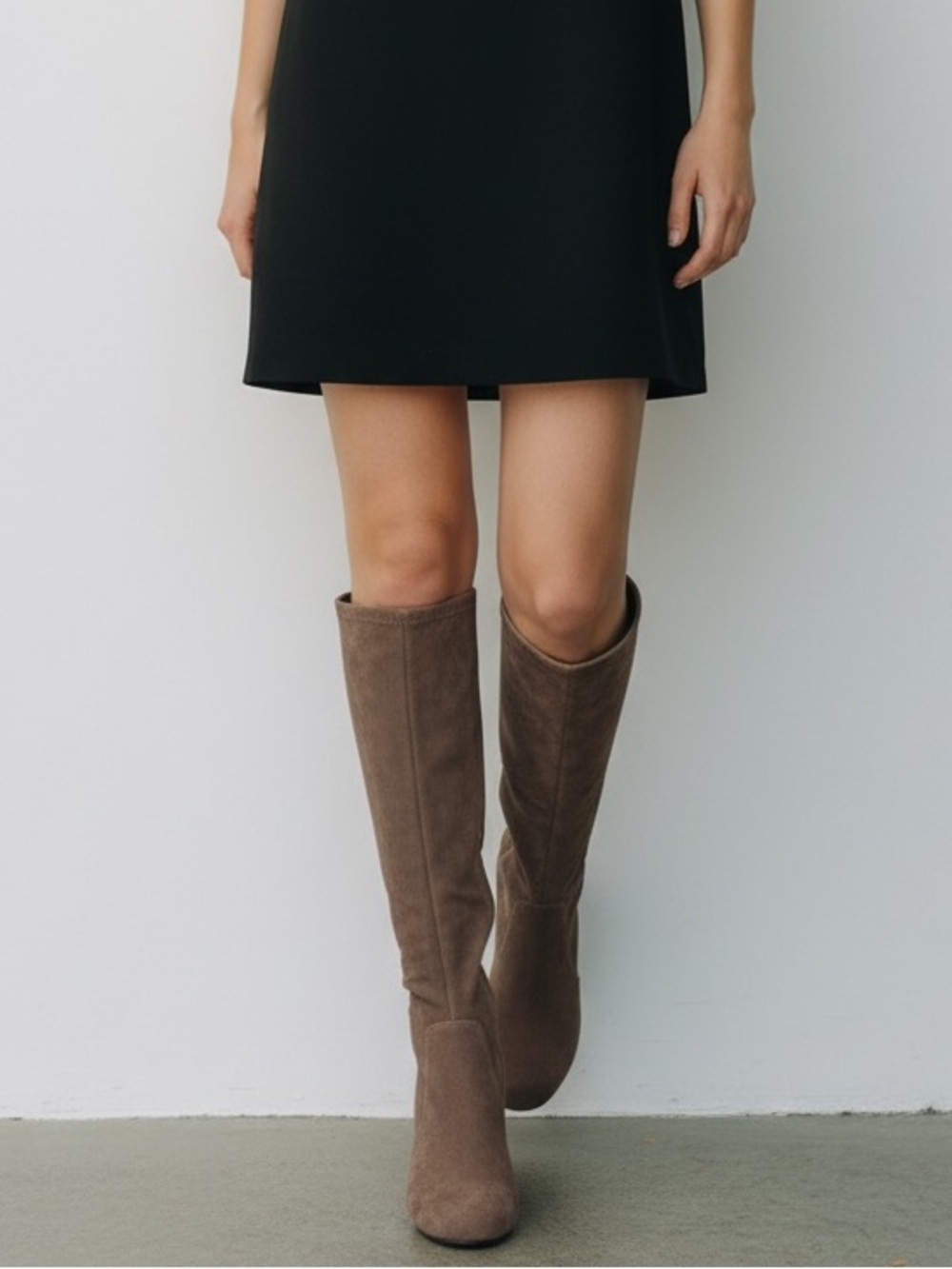 NEW Stuart Weitzman Yuliana Suede Leather Stretch Sock Block Heel Boots Size 9.5